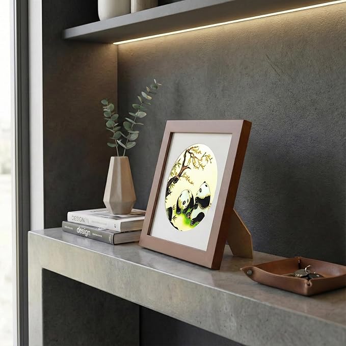Newscz Framed Wall Art 8.3x8.3 Inch Modern Home Decor for Living Room Bedroom Wall Decor Above Bed & Office Aesthetic Gallery Wall Frame Set Farmhouse & Art Deco Decor Dining Room Kitchen Wall Decor (H-A10)