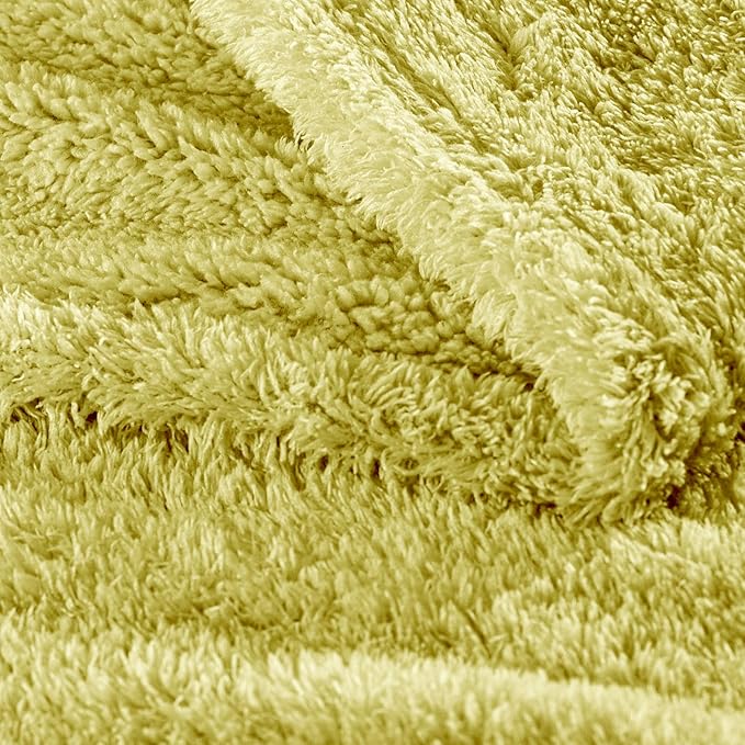 Exclusivo Mezcla Fleece King Size Bed Blanket, Ultra Soft, Lightweight and Fuzzy Light Green Blanket for Women, Home Decor, 90x104 Inches