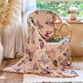 Boho Butterfly Throw Blanket 60"x80" Twin Size Bed Blanket,100% Cotton Reversible Soft Breathable Lightweight Spring Decorative Blankets with Tassels for Couch Sofa Decor All Season