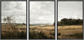 MUDECOR Framed Canvas Print Wall Art Rustic Fields Tranquil Countryside Landscape Nature Wilderness Illustrations Realism Decorative Panoramic Earth for Living Room, Bedroom, Office - 24"x36"x3 Black