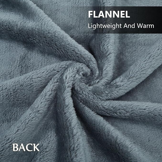 forestfish Fleece Wearable Blanket Oversized, Comfy Lightweight Lap Blanket Poncho Throw With Buttons, 63“x 55”