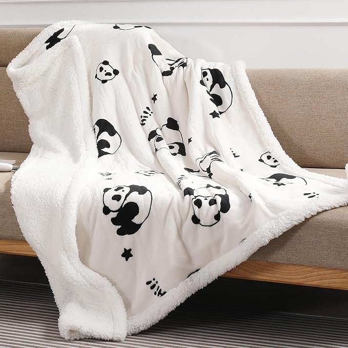 Electric Blanket Twin Cute Heated Blanket Twin Size 62 X 84inches, Ultra Soft Sherpa Heating Blanket with 5 Heating Levels & 10 Hrs Auto-Off, Overheat Protection, Great Birthday Gift