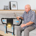 Bed Rails for Elderly Adults Safety: Adjustable Bedside Assist Rails with Storage Pockets, Non-Slip Handles, Items for Elderly Bed Rail, 400LB Gravity Capacity Black