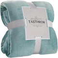 TASTHROW Bluishgreen Throw Blanket 50x60 Inches, Soft Plush Cozy Fleece Flannel Throw Blanket, Lightweight Warm Throws for Bed, Couch, Bedroom and Living Room, All Seasons