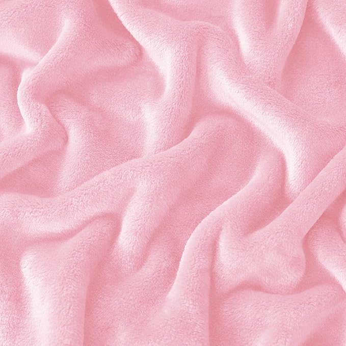 COOVA Oversized King Fleece Blanket 120x138 inches, Soft Cozy Warm Giant Extra Large 10'x11.5' Blanket for Bed, Sofa, Couch,Travel, Camping, California Huge Flannel Big Throw Blanket, Pink