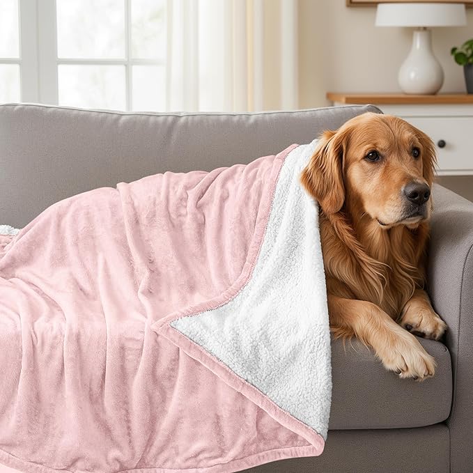 Utopia Bedding Sherpa Blanket California King Size (Pink, 102x96 Inches) - Soft Lightweight Plush Fleece Reversible Blanket for Bed, Sofa, Couch, Camping and Travel