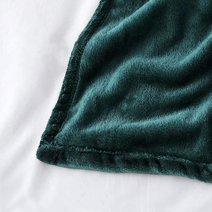 IR Imperial Rooms Fleece Blanket 12 Pack Twin Size 60x80 Inches - Super Soft Fluffy Throw Blanket for Sofa and Bed - Warm and Cozy Lightweight 400 GSM Microfiber Bed Throws Blankets (Twin, Emerald)