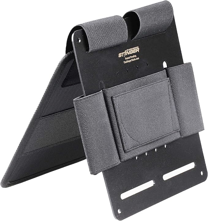 Stinger Tactical Bedside & Under Desk Holster - Backup Pistol & Handgun Holder, Mattress & Vehicle Seat Organizer, Magazine & Flashlight Loop, Purse Gun Holder