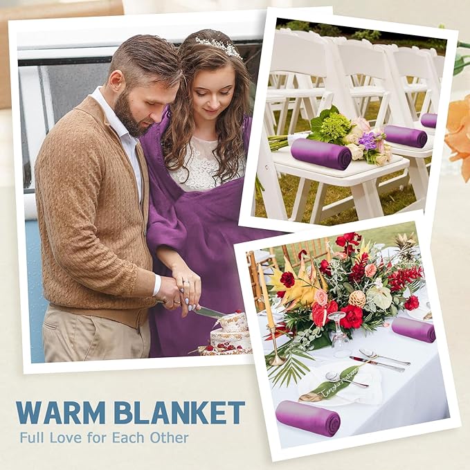 12PCS Fleece Throw Blankets Bulk 60 x 50 in Soft Blankets Fabric Warm Lightweight Wool Blanket Cozy Coverlet for Beds Sofas Home for All Seasons (12, Purple, 50"x60")