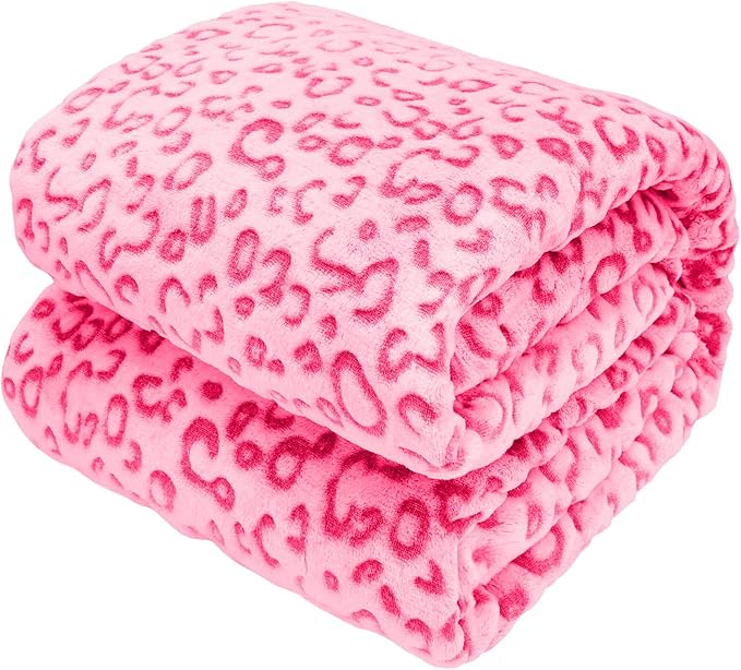 Warm Blanket Pink Soft Fleece Blankets Fuzzy Small Throw Blankets for Kids Girls, Pink Gifts for Women Girls Mom Birthday Mothers Easter, 40x50 Inches