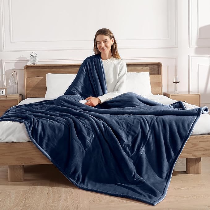 Electric Blanket Full Size Heated Blanket 72''X84'' - Fleece Heated Blankets Washable with 5 Heating Level & 10 Hour Auto Off Heated Lap Blanket for Office, Chair Blanket for Winter, Great Gift Ideas