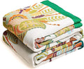 Boho Throw Blanket, 100% Organic Cotton Breathable Skin-Friendly Ultra Soft Bed Quilt Throw - All Season Floral Bird Farmhouse Décor Luxury Blanket for Sofa Couch Chair and Gift. 50" x 60"