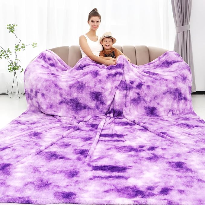 Purple Throw Blanket, Soft Plush Flannel Fleece Blanket for Couch Sofa Bed, Cozy Warm Decorative Blanket for Bed Home Decor, Luxury Soft Throw, Birthday Gifts for Women