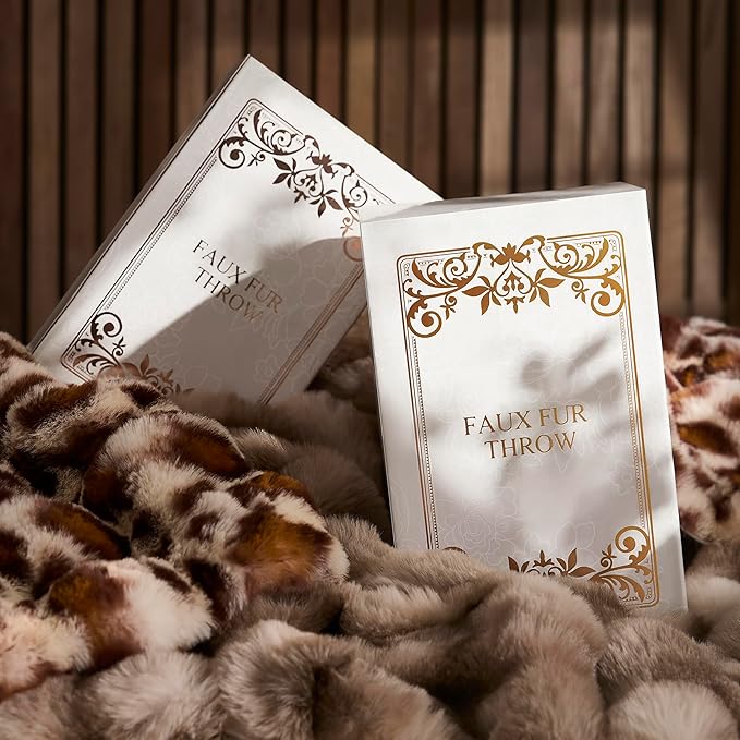 WDCOZY Cheetah Leopard Print Bubble Throw Blanket, Luxury Faux Rabbit Fur Mink Plush Throw for Couch, Sofa and Bed, Soft Fluffy Fuzzy Cozy Blanket for Women, Thick and Warm, 60x80 inches, 950 GSM