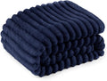 Bedsure GentleSoft Navy Blue Fleece Blanket for Couch - Cozy Soft Blankets for Women, Cute Small Throws for Girls, Navy, 60x80 Inches