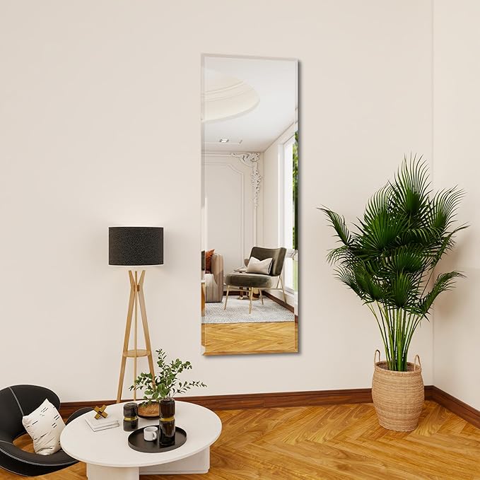 wall Mirror Full Length,56X16FullL ength Mirrorwallmounted,Bedroom/wall/Bathroom/Makeup Area/Cloakroom (56 * 16 Inch)