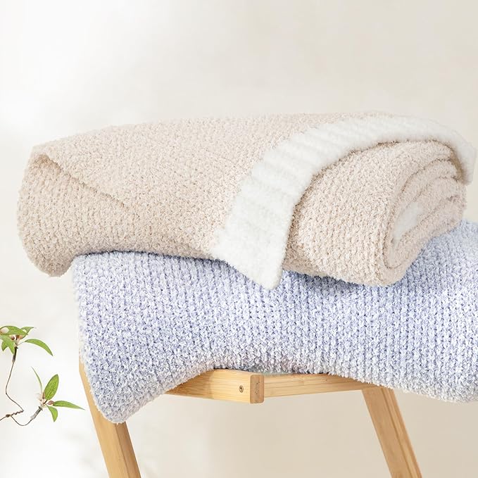 Whale Flotilla Knit Throw Blanket, Ultra Soft Warm Reversible Cozy Decorative Blankets for Couch Sofa and Bed, 50x60 Inch, Lavender