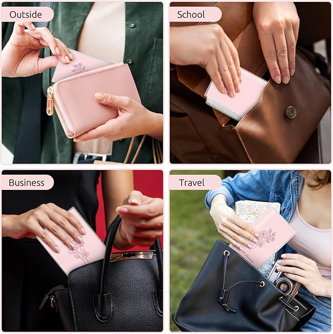 Pocket Calendar 2026-2027, Pocket Planner 2026-3.7" x 6.7" - Runs from January 2026 Until December 2027, Monthly Planner 2026-2027 with PVC Cover for Planning, Pink