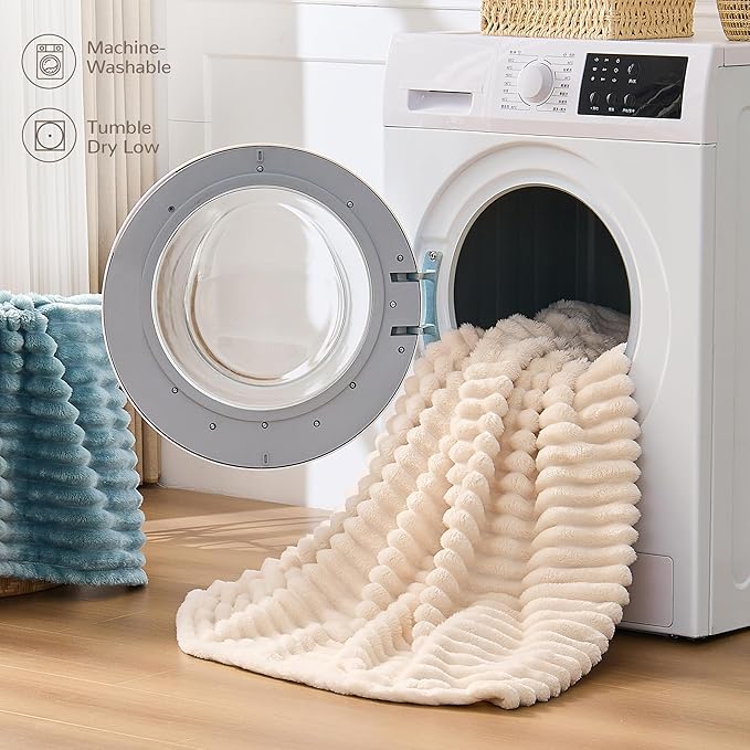 Beige Fleece Throw Blanket for Couch, 320GSM Super Soft Cozy Blanket for Home Decor, Perfect Cozy Gifts for Women Men Gifts, Lightweight All Season Couch Blanket, 50x60 Inches