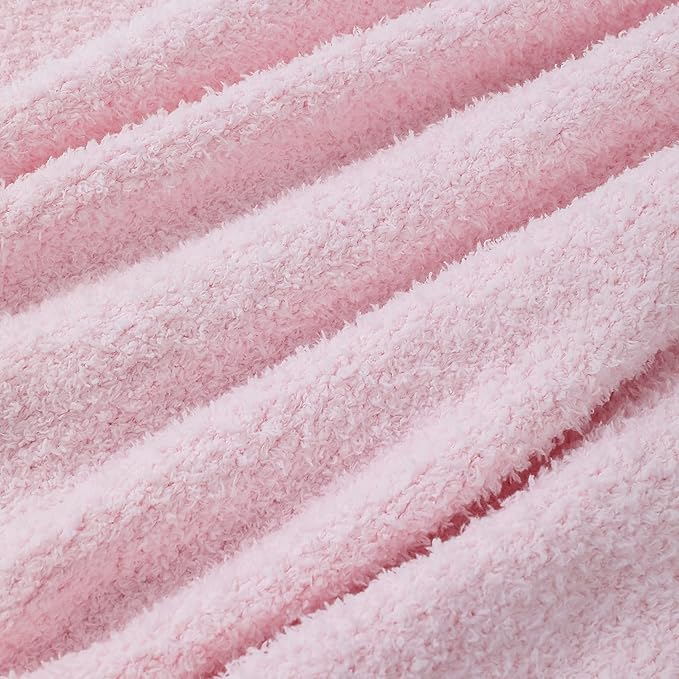 bearberry Super Soft Fluffy Throw Blanket Lightweight Cozy Warm Throw Blankets for Couch Bed Sofa All Season (Pink, 40”x50”)