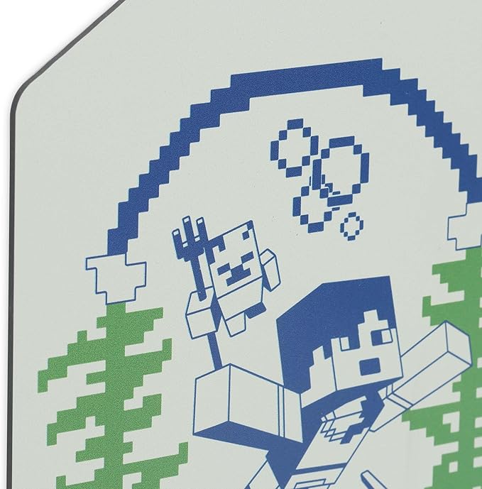 Minecraft Doing Swimmingly Metal Wall Decor - Fun Minecraft Sign for Bedroom or Game Room