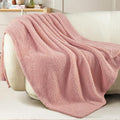 Exclusivo Mezcla Fleece Dusty Pink Throw Blanket for Couch Sofa, Ultra Soft, Lightweight and Fluffy Blankets for Women, All Season, 50x60 Inches