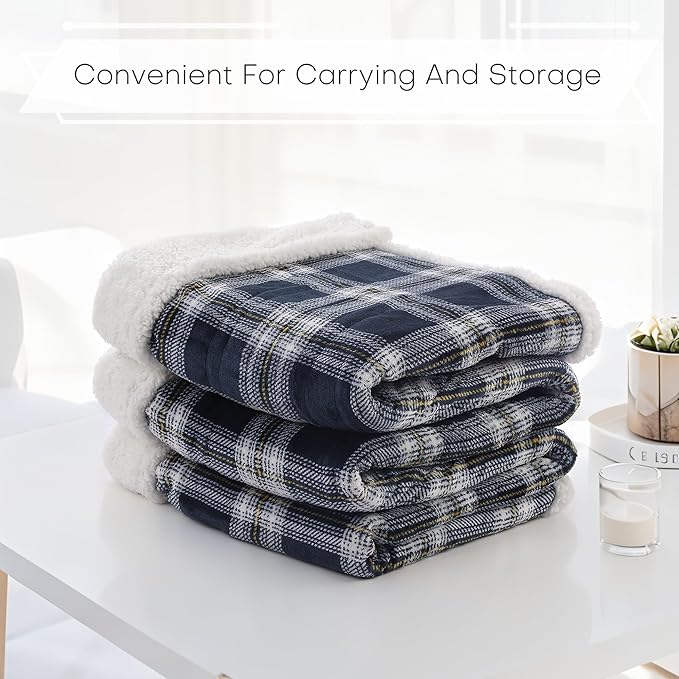 LUXIAN Electric Heated Blanket Queen Size 84"x90" - Flannel Fabric Dual-Sided, 9 Heat Settings & 1-10 Hours Auto Off, Machine Washable, Geometry Lattice