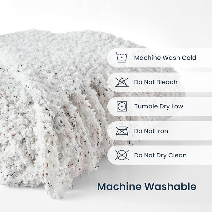SLEEP ZONE Throw Blankets for Couch - Lightweight Knit Blanket, Throw Blankets for Bed All Season - Luxury Super Soft Cozy Bed Blanket (Ivory, 50x60in)