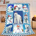 Christmas Polar Bear Blanket for Girls Women Boys Men Adults Kids Soft Cozy Fleece Cute White Bears Throw Blankets Gifts Warm Flannel Plush Lightweight Decor for Couch Bed Sofa 60"X50"