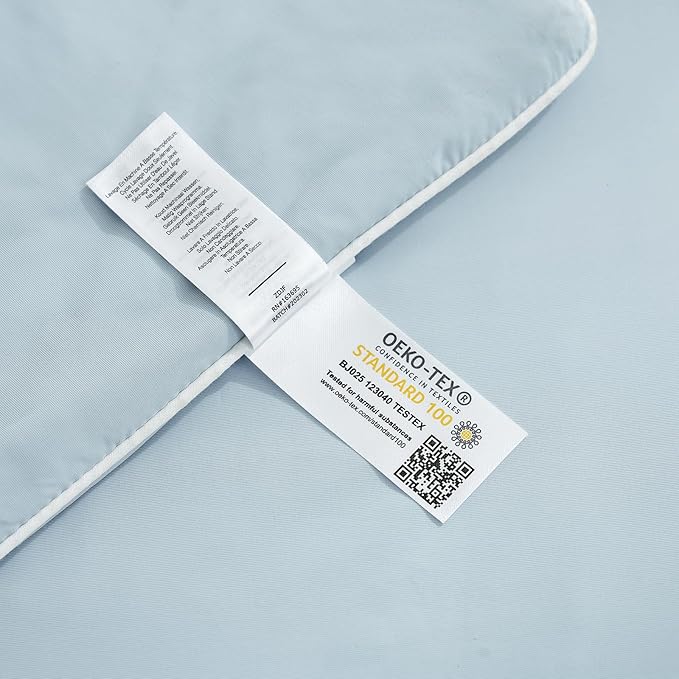 Cozy Bliss Cooling Comforter Queen Size, Cooling Blankets for Hot Sleepers and Night Sweats, Blue Summer Comforter for Queen Size Bed, Breathable Soft Lightweight Silk Smooth