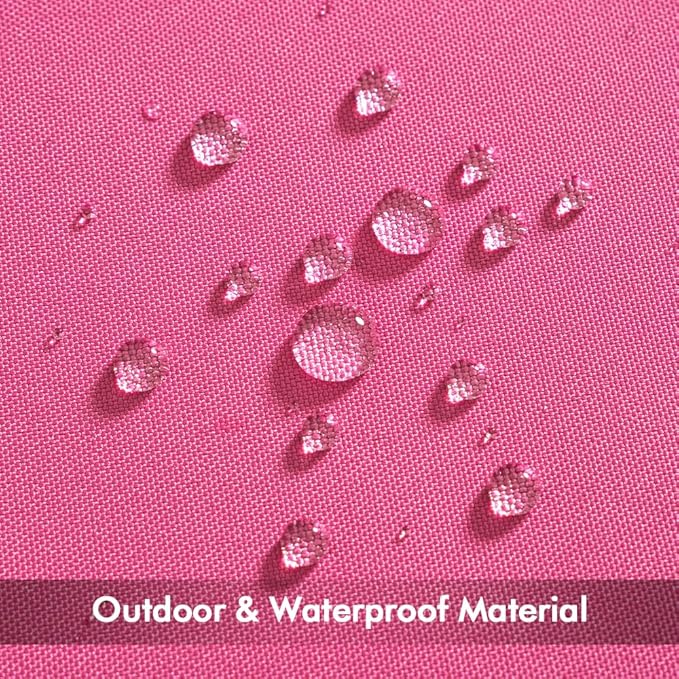 MIULEE Pack of 2 Decorative Outdoor Waterproof Pillow Covers Rectangular Garden Cushion Sham Throw Pillowcase Summer Shell for Patio Tent Couch 12x20 Inch Hot Pink