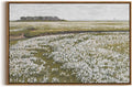 InSimSea Framed Canvas Wall Art Vintage Decor, Classical Grassland Paintings Large Wall Art, Meadow Full of Flowers Wall Hanging Decor for Living Room Farmhouse Bathroom, 20"x30"
