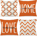 YCOLL Farmhouse Pillow Covers 20x20 Set of 4 Throw Pillow Covers Rustic Linen Decorative Pillows Square Cushion Covers for Couch Sofa Bedroom Home Decor
