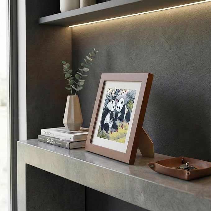 Newscz Framed Wall Art 8.3x8.3 Inch Modern Home Decor for Living Room Bedroom Wall Decor Above Bed & Office Aesthetic Gallery Wall Frame Set Farmhouse & Art Deco Decor Dining Room Kitchen Wall Decor (H-A05)