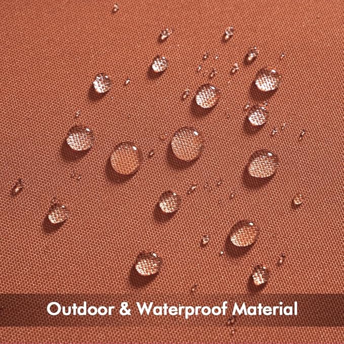 MIULEE Pack of 2 Decorative Outdoor Waterproof Pillow Covers Square Garden Cushion Sham Throw Pillowcase Shell for Fall Patio Tent Couch 20x20 Inch Rust
