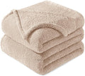 Exclusivo Mezcla Twin Size Blanket for Bed, Super Soft Velvet Plush Fleece Blankets, Fuzzy Cozy and Warm for Winter, 60x80 Inches, Camel