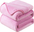 Soft Blanket Queen Size Fleece Warm Fuzzy Throw Blankets for The Bed Sofa Lightweight 90"*90"(Queen Pink)