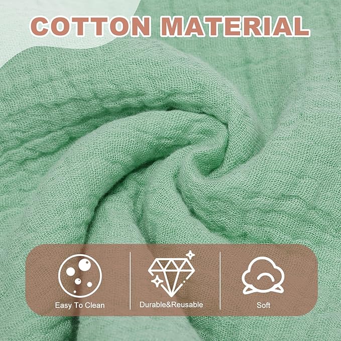 PATIKIL Bedside Hanging Bags, Cotton Milk Bottle Bib-Storage Bag 2 Pockets Nursery Organizer for Bed, Green