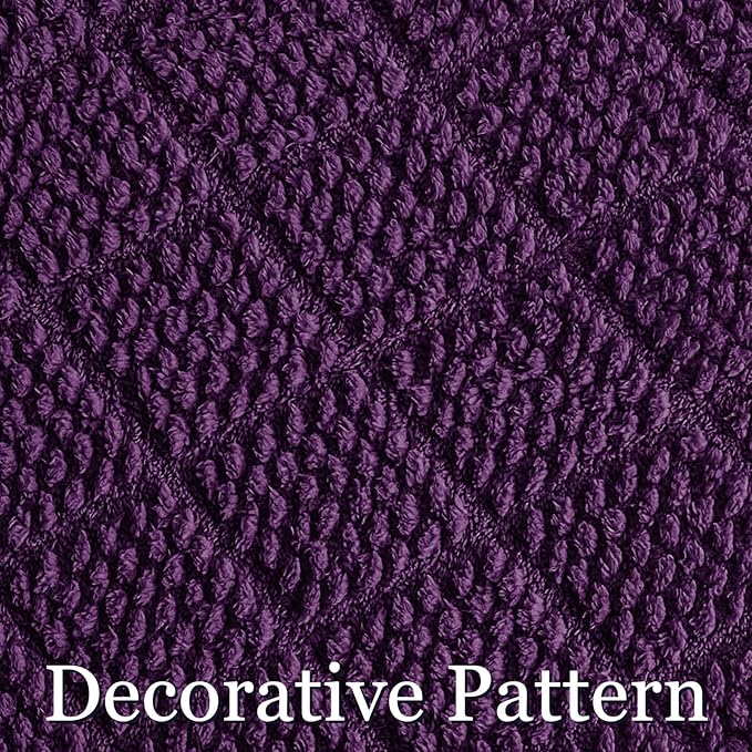 Whale Flotilla Fuzzy Fleece Throw Blanket for Couch, Bed, Soft Fluffy Jacquard Waffle Blankets for All Season, Lightweight and Warm, 50x60 Inch, Purple