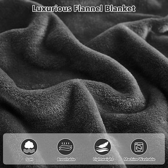 Lukeight Baby Blanket Fleece Toddler Blankets for Boys and Girls, Soft Cozy Fluffy Small Baby Newborn Blankets for Crib, Stroller, Travel and Bed (Grey, 30x40 Inches)