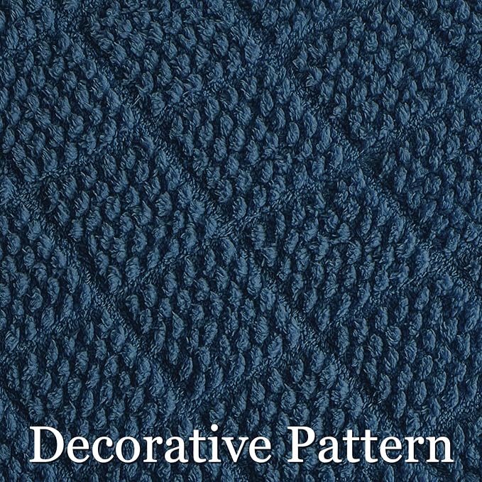 Whale Flotilla Fuzzy Fleece Throw Blanket for Couch, Bed, Soft Fluffy Jacquard Waffle Blankets for All Season, Lightweight and Warm, 50x60 Inch, Navy Blue