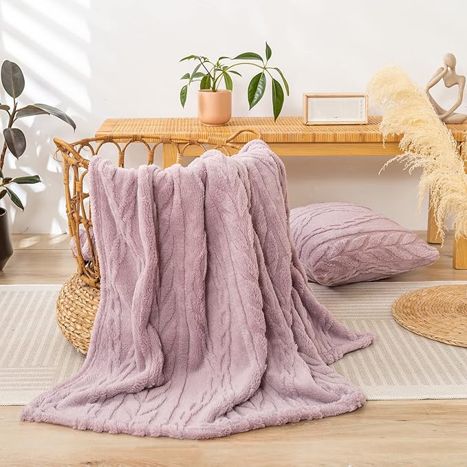YUSOKI Twin XL Blanket Single Layer,Weight(3.1lb),370GMS-3D Stylish Design for Gift Home Decor (Rose Pink,65"x90")