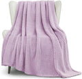 Whale Flotilla Extra Large Fuzzy Fleece Throw Blanket for Couch, 50x70 Inch Fluffy Warm Soft Jacquard Blankets for All Season, Lightweight and Cozy, Lilac