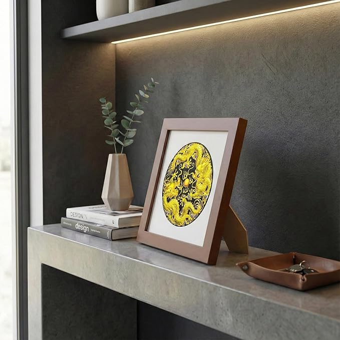 Newscz Framed Wall Art 8.3x8.3 Inch Modern Home Decor for Living Room Bedroom Wall Decor Above Bed & Office Aesthetic Gallery Wall Frame Set Farmhouse & Art Deco Decor Dining Room Kitchen Wall Decor (H-E02)