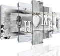 LUDUHU Love Poster - Sanctuary Vintage Canvas Print Wall Art, Rustic Vintage Sweet Home Quotes Wall picture, White Home Sweet Heart Painting, modern Family Wall Decor (F,Oversize 40x20inch)