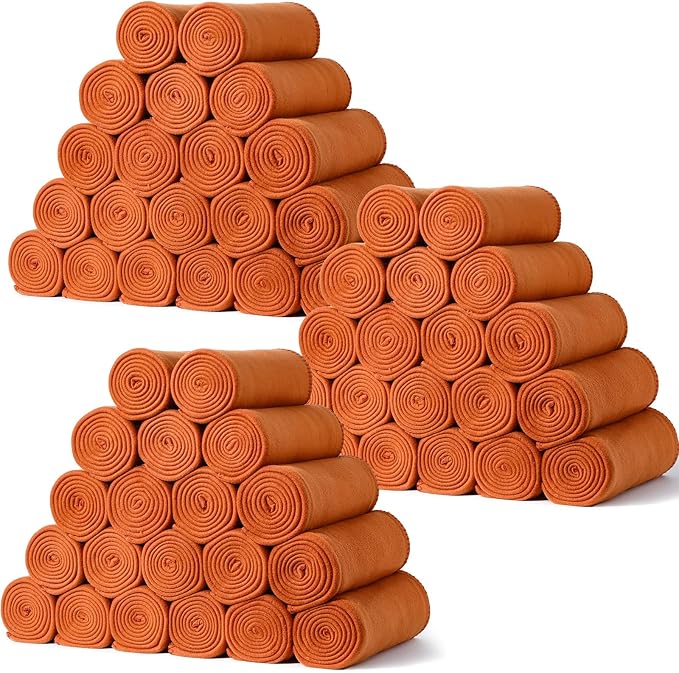 60PCS Terracotta Blankets Bulk 50 X 60, Soft Lightweight Throw Blanket Kit Cozy Blankets Bulk for Bed Sofa Couch Warm Pet Fleece Blanket Set for Wedding Homeless Home Office Travel Gift for Seasons
