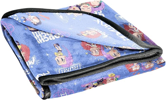 Jay Franco Kids Plush Throw Blanket – Ultra Soft Cozy Plush Fleece for Bed, Couch, Sofa, Home Décor, Official Licensed Huntrix, Purple - Kpop Demon Hunters, 46x60 - Throw Blanket