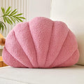 Lfsaaj Seashell Throw Pillows, Shell Shaped Throw Pillows, Soft Home Decorative Pillow Plush Cushion for Bed Couch Living Sofa Room Decor Accent Throw Pillow (13x10 Inch, Dusty Pink)