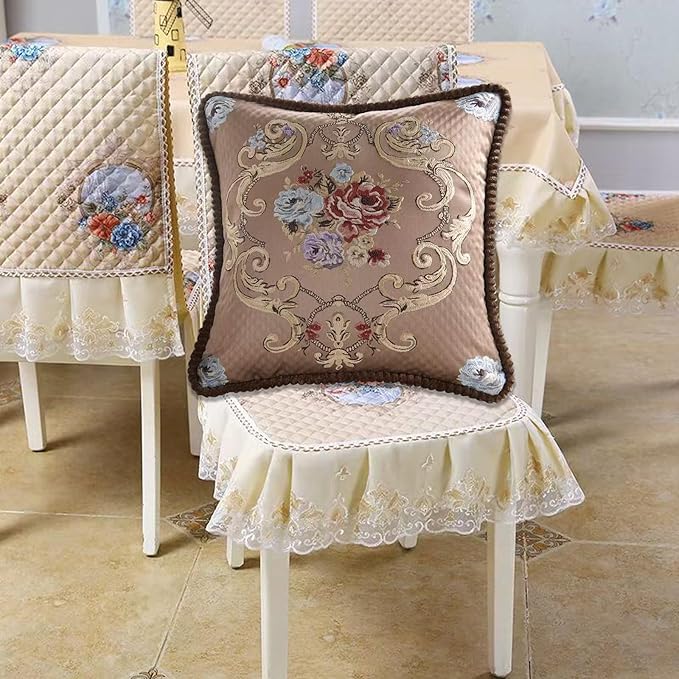 SZHELEJIAM Pillow Covers 18x18 inch,Set of 2 Jacquard Retro Embroidered Pillow Cove,Decorative Cushion Cover, for Sofa Bed Living Room Coffee