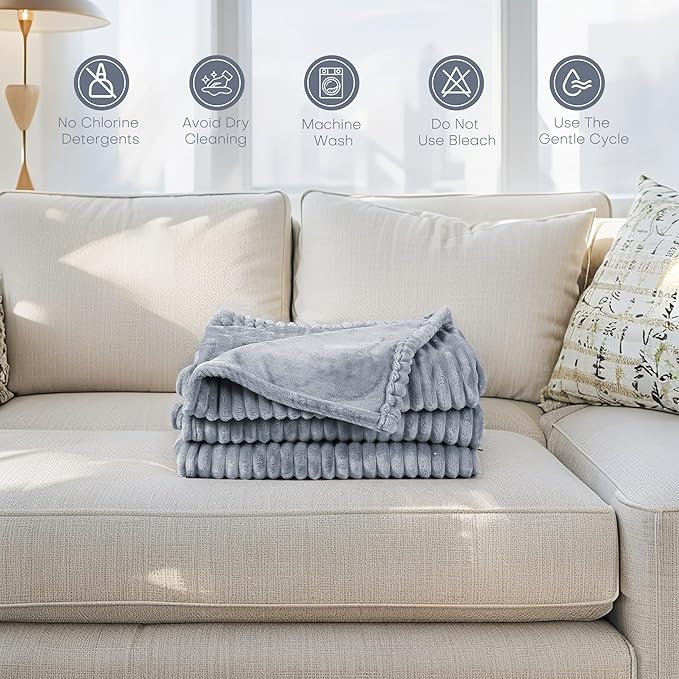 Electric Heated Blanket Full Size 72"x84" with Cozy Flannel, 6 Heat Settings & 10 Hours Auto Off, Soft & Cozy Warming Throw for Home, Office, or Bed, Machine Washable, Grey
